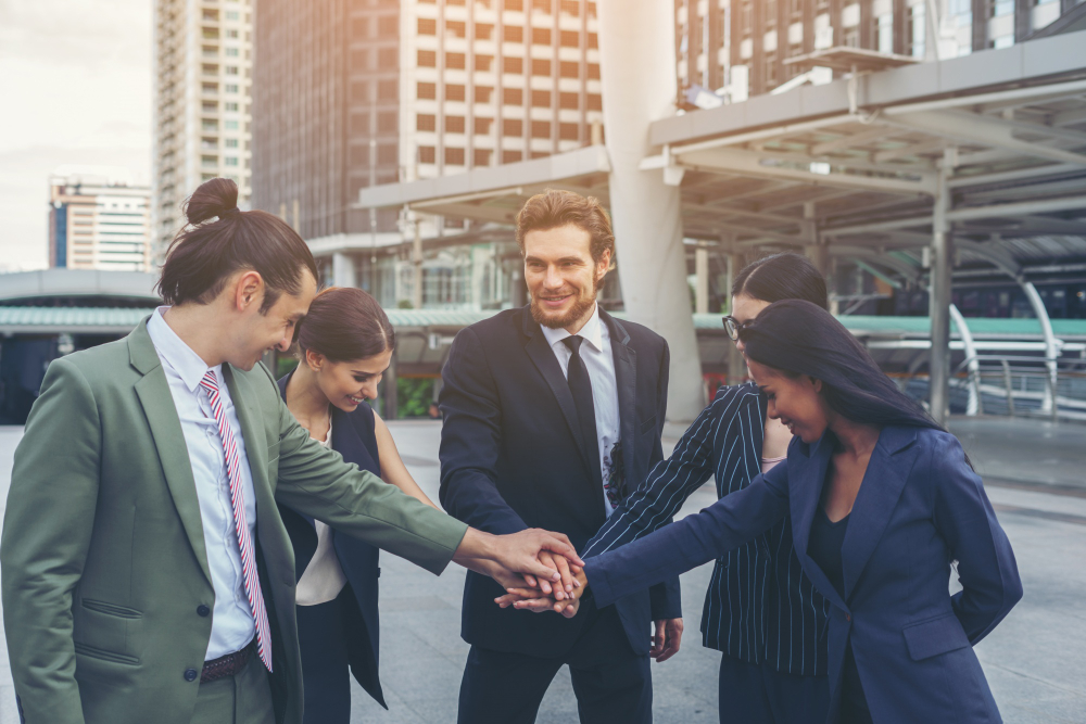 Business professionals in a meeting room